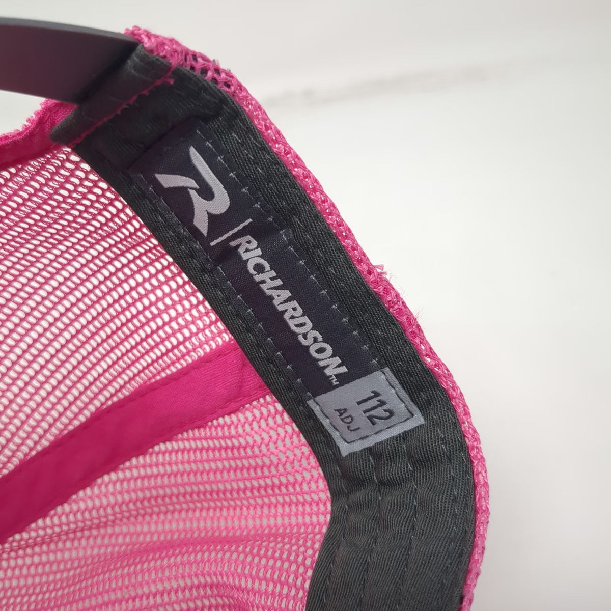 Richardson Trucker Hat Gray Pink One Size Modern Machinery Logo Mesh Snapback