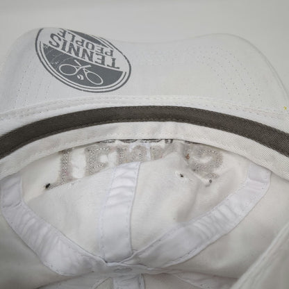 Pavilion White Baseball Cap One Size Tennis People Idaho Rackets Slideback Hat