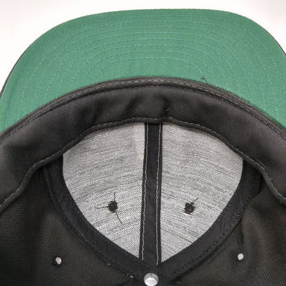 Letter I Fitted Hat Black 7 5/8 Embroidered Solid 6 Panel Vent Holes