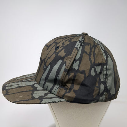 Duck Bay Snapback Brown Bark Camo Hunting Fishing Outdoor Adjustable Hat Vintage