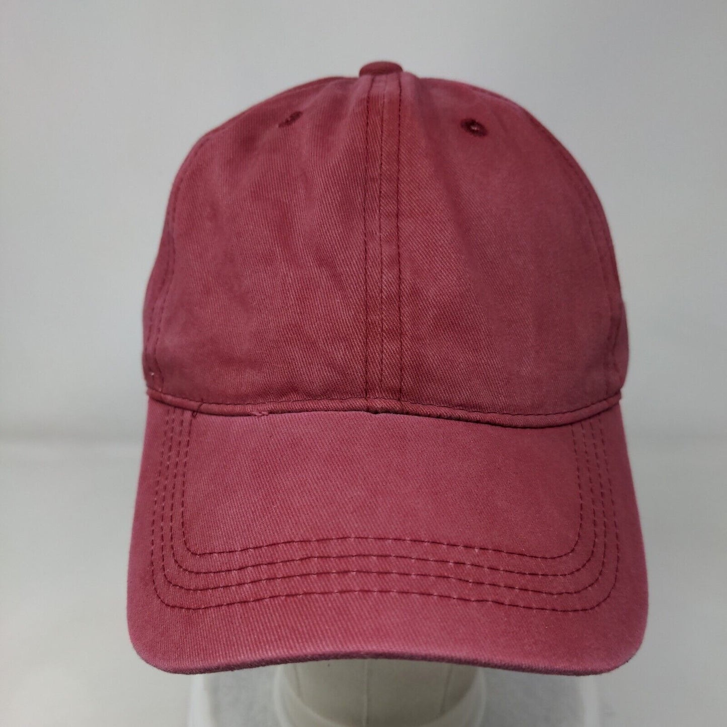 Unbranded Slideback Hat Ponytail Red One Size Adjustable Solid Blank