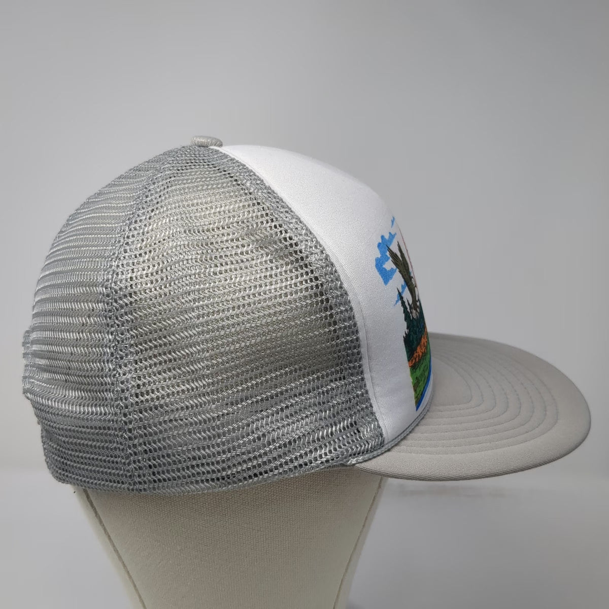 Winner South Dakota Trucker Hat Gray One Size Mesh Back Foam Front Snapback