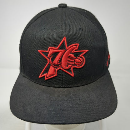 Philadelphia 76ers NBA Mitchell & Ness Cap Hat Black 7 1/4 Fitted Iverson HWC