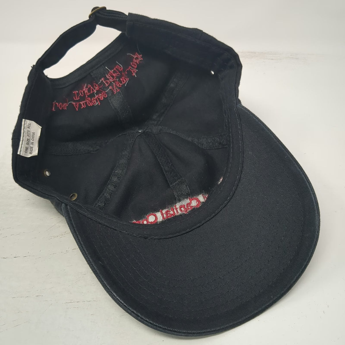 Baseball Cap Black One Size Secured Capital Corp Slideback Los Angeles Tokyo Hat