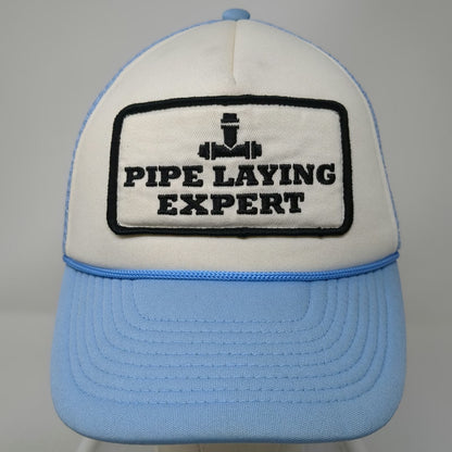 Spirit Trucker Hat Blue One Size Pipe Laying Expert Mesh Foam Snapback Rope