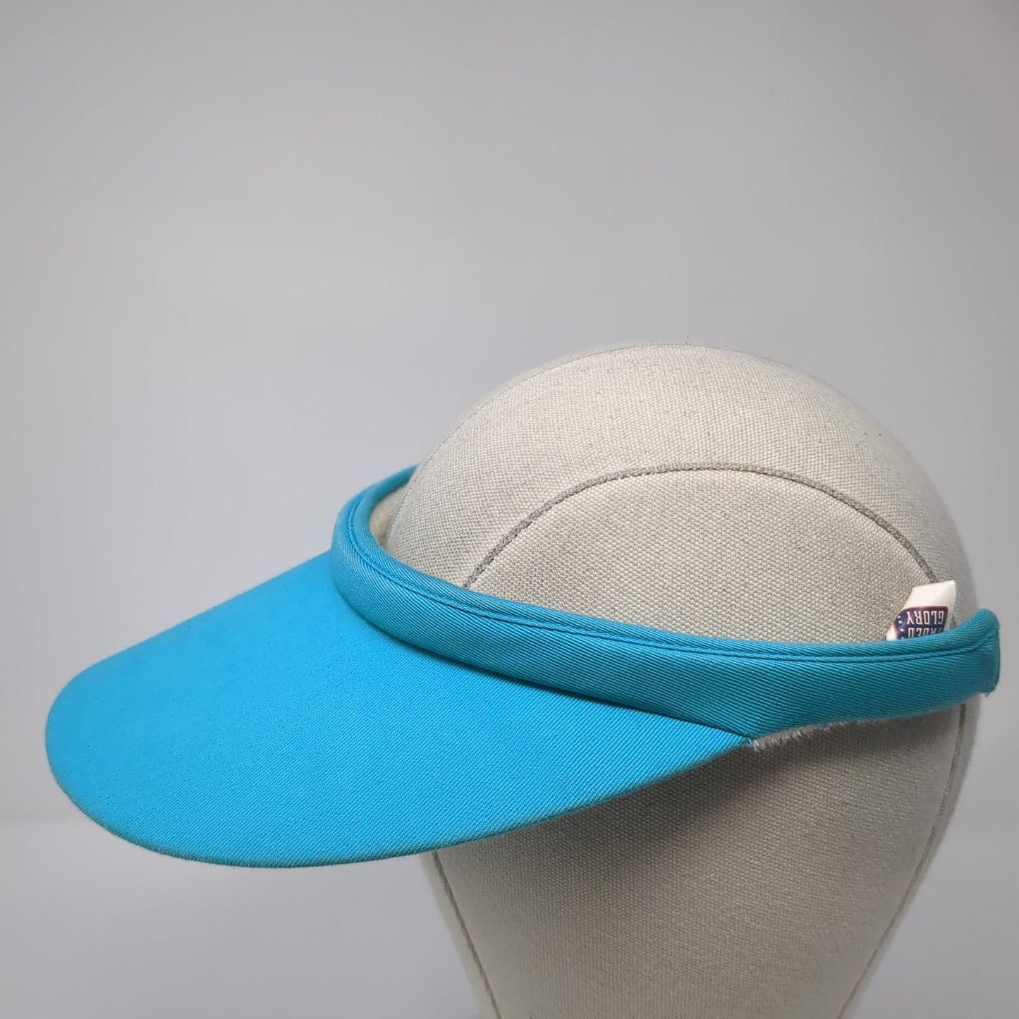 Faded Glory Clip On Visor Hat Blue One Size Solid Outdoor Cotton Blank