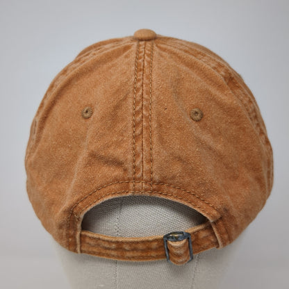 Unbranded Slideback Baseball Cap Orange One Size Adjustable 6 Panel Blank