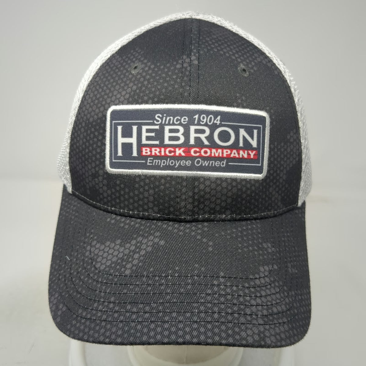Cap America Hebron Brick Company Trucker Hat Gray One Size Mesh Snapback Camo