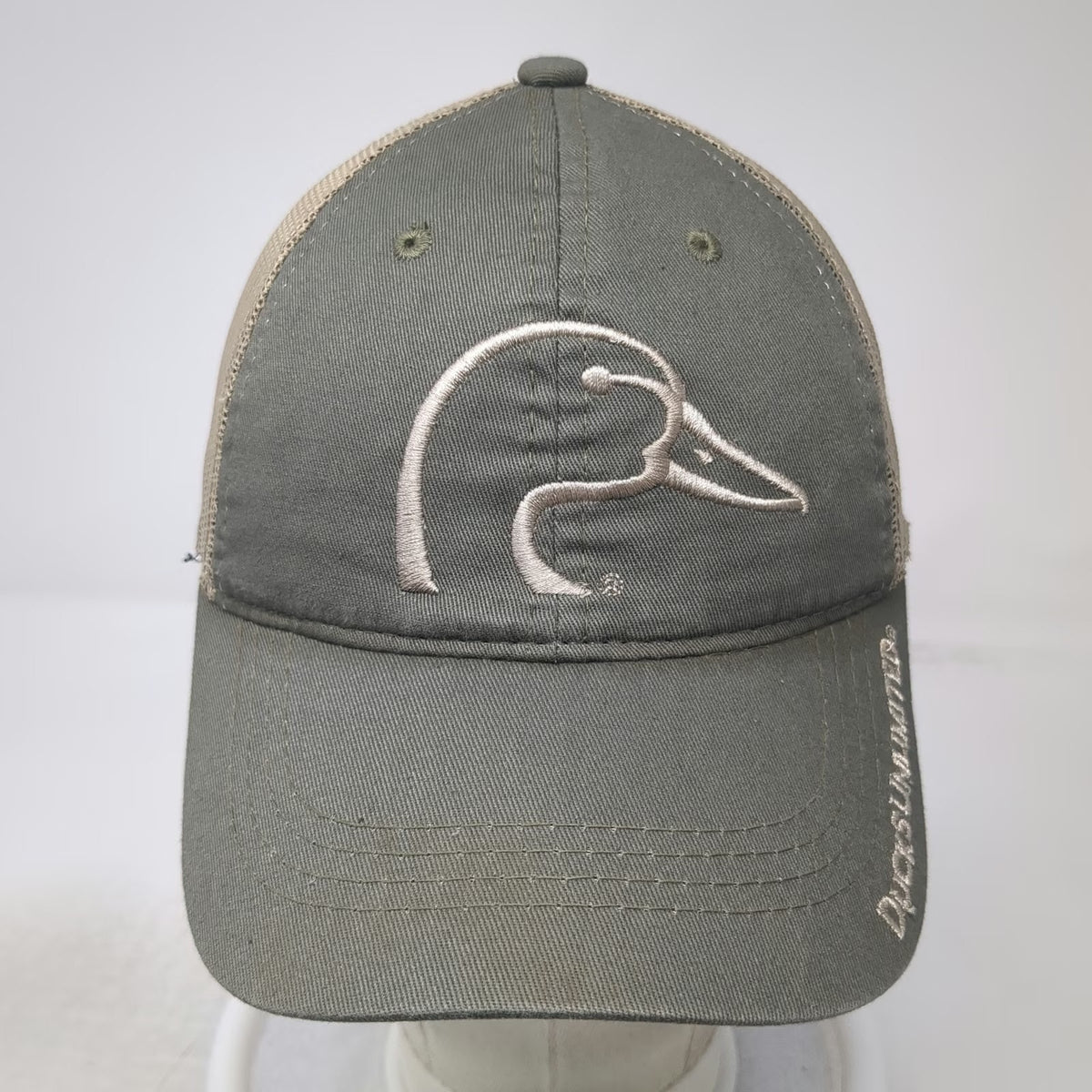 Ducks Unlimited Baseball Cap Green One Size Mesh Back Strapback Logo Hat Hunting