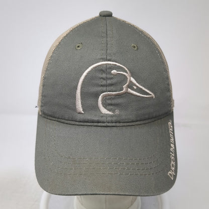 Ducks Unlimited Baseball Cap Green One Size Mesh Back Strapback Logo Hat Hunting