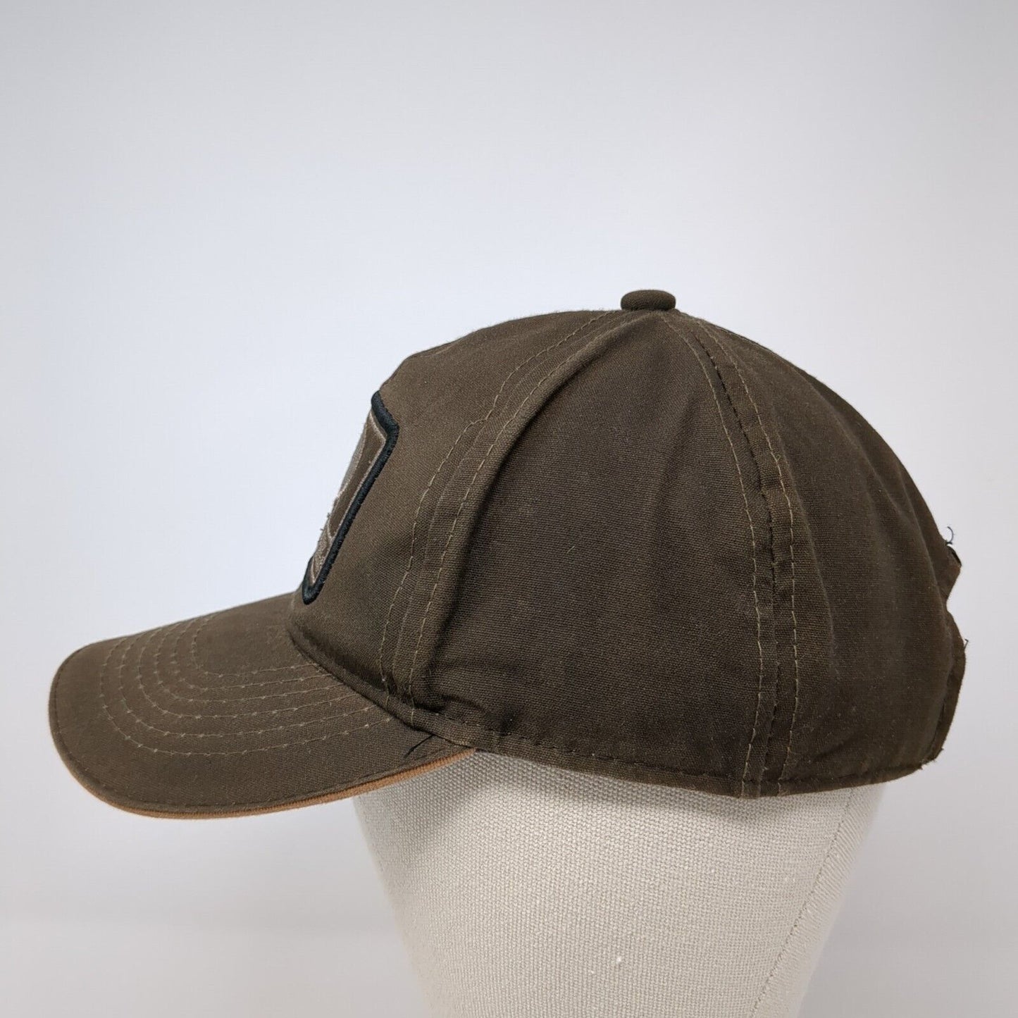Mossy Oak Strapback Hat Brown One Size Adjustable Embroidered Outdoor Cap