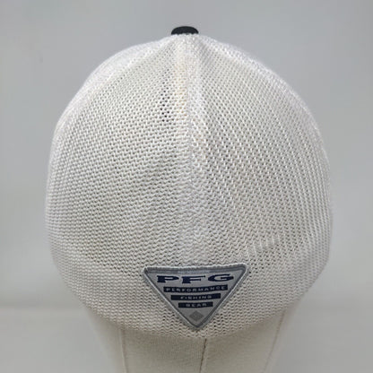 Columbia PFG Performance Fishing Gear Fitted Mesh Back Trucker Hat L/XL Black