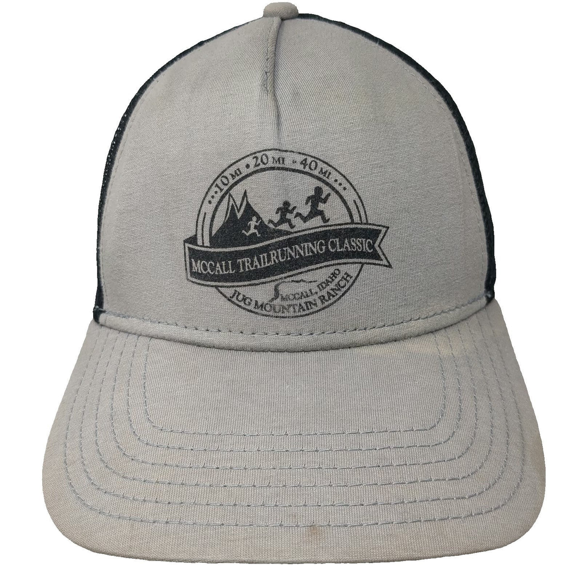 Otto Trucker Hat Gray One Size McCall Trailrunning Classic Mesh Strapback Run