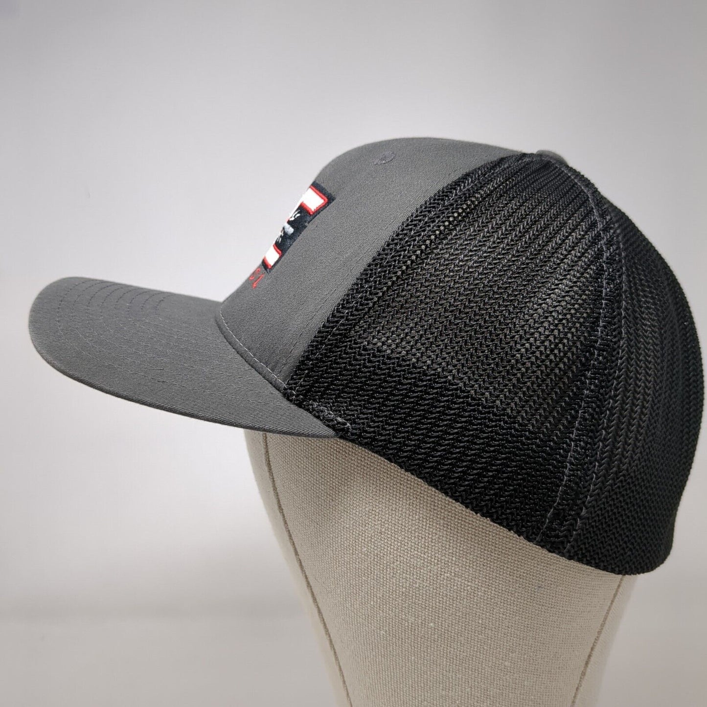 AGE Cutting Tool Fitted Trucker Hat Gray L/XL Mesh Back Embroidered Richardson
