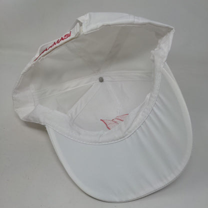 Farmasi Strapback Hat White One Size Solid Embroidered Adjustable