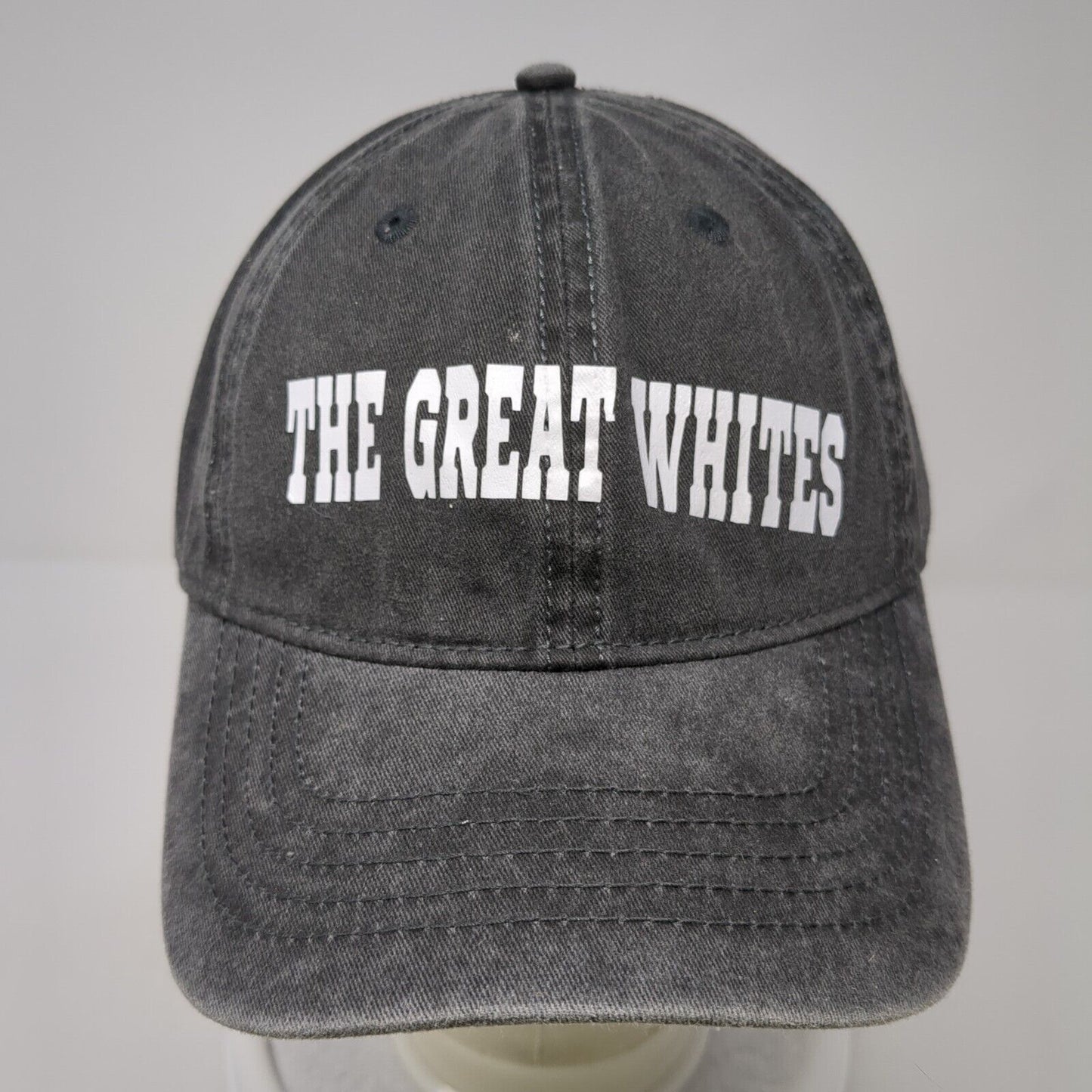 The Great Whites Poopa Shark Slideback Hat Gray One Size Adjustable 6 Panel