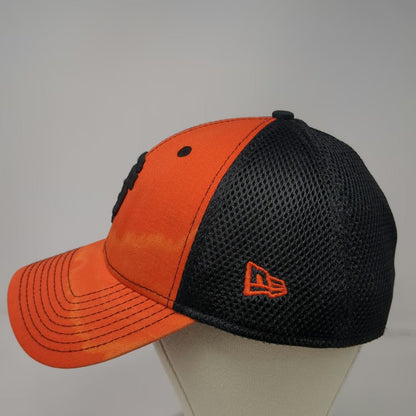 San Francisco Giants MLB New Era Baseball Cap Orange XL 39THIRTY Mesh Back Black