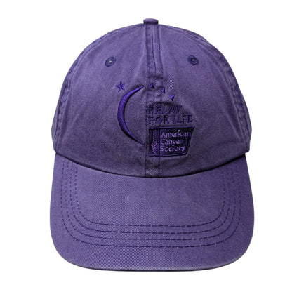 Relay For Life American Cancer Society Slideback Hat Purple One Size Adjustable