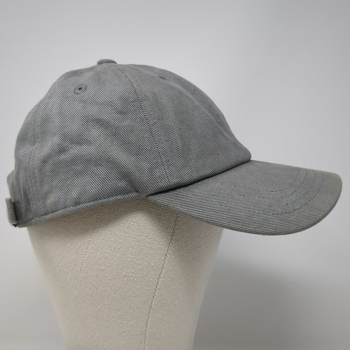 Brandy Melville Baseball Cap Gray One Size Slideback Cotton Adjustable Blank Hat