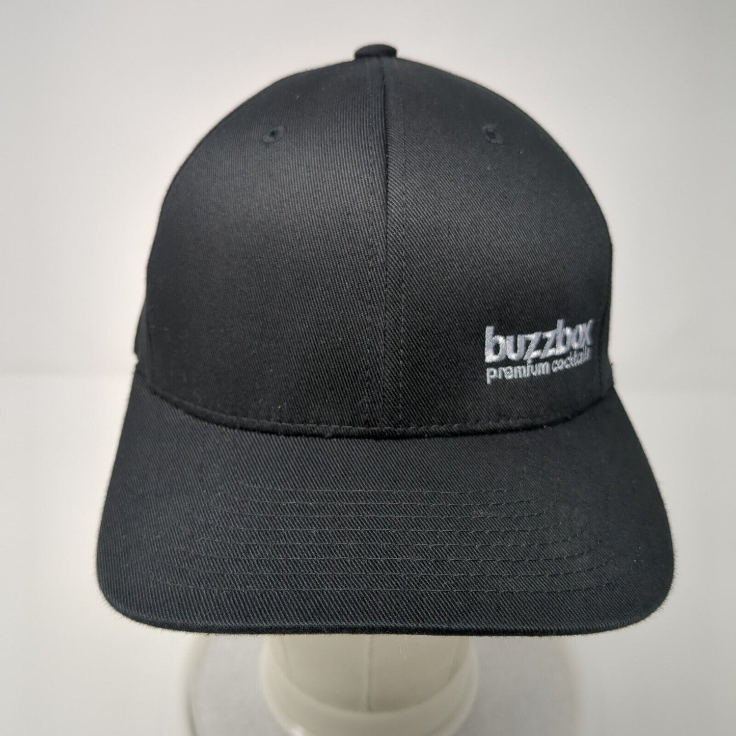BuzzBox Premium Cocktails Fitted Hat Black L-XL 6 Panel Flexfit Yupoong