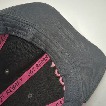 Richardson Trucker Hat Gray Pink One Size Mesh Snapback Concrete Construction