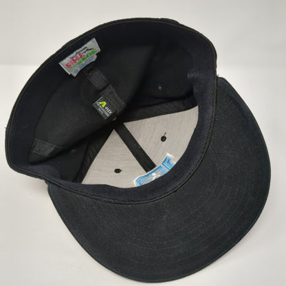 Surf Brigade Wakesurfing Fitted Hat Black M/L Embroidered Logo A-Flex