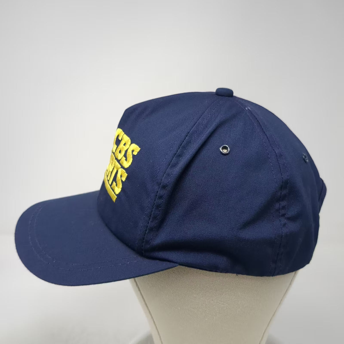 CBS Sports 5 Panel Blue Yellow Hat One Size OS Snapback Embroidered Underbrim