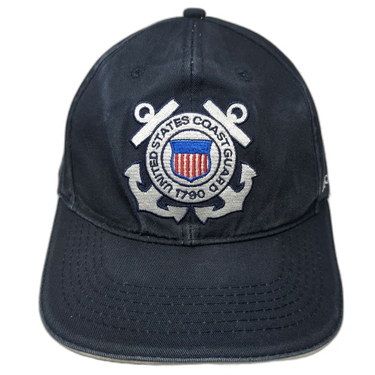 United States Coast Guard Embroidered Blue Strapback One Size Baseball Cap Hat