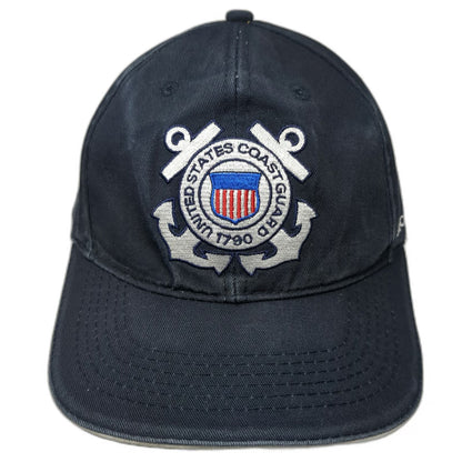 United States Coast Guard Embroidered Blue Strapback One Size Baseball Cap Hat