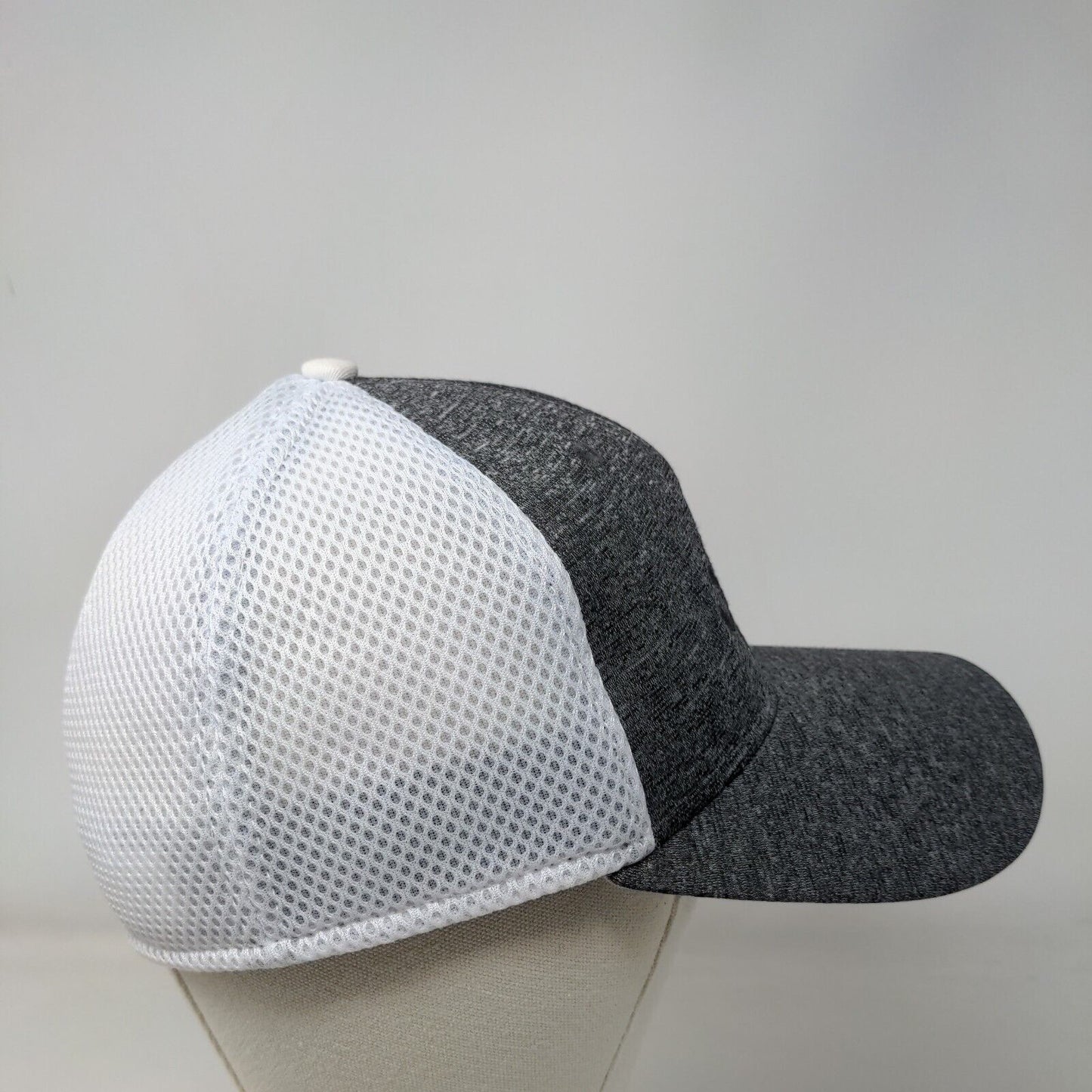 New Era 39Thirty Fitted Mesh Back Hat Gray Medium/Large Embroidered