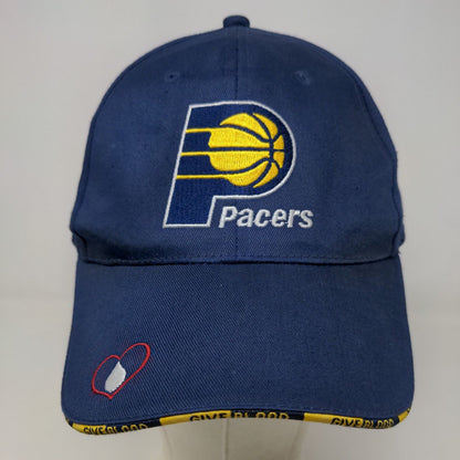 Indiana Pacers Men's Slideback Hat Blue Adjustable Embroidered Blood Drive Logo