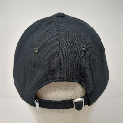 Micron Slideback Hat Black OSFA Adjustable Embroidered 6 Panel Solid
