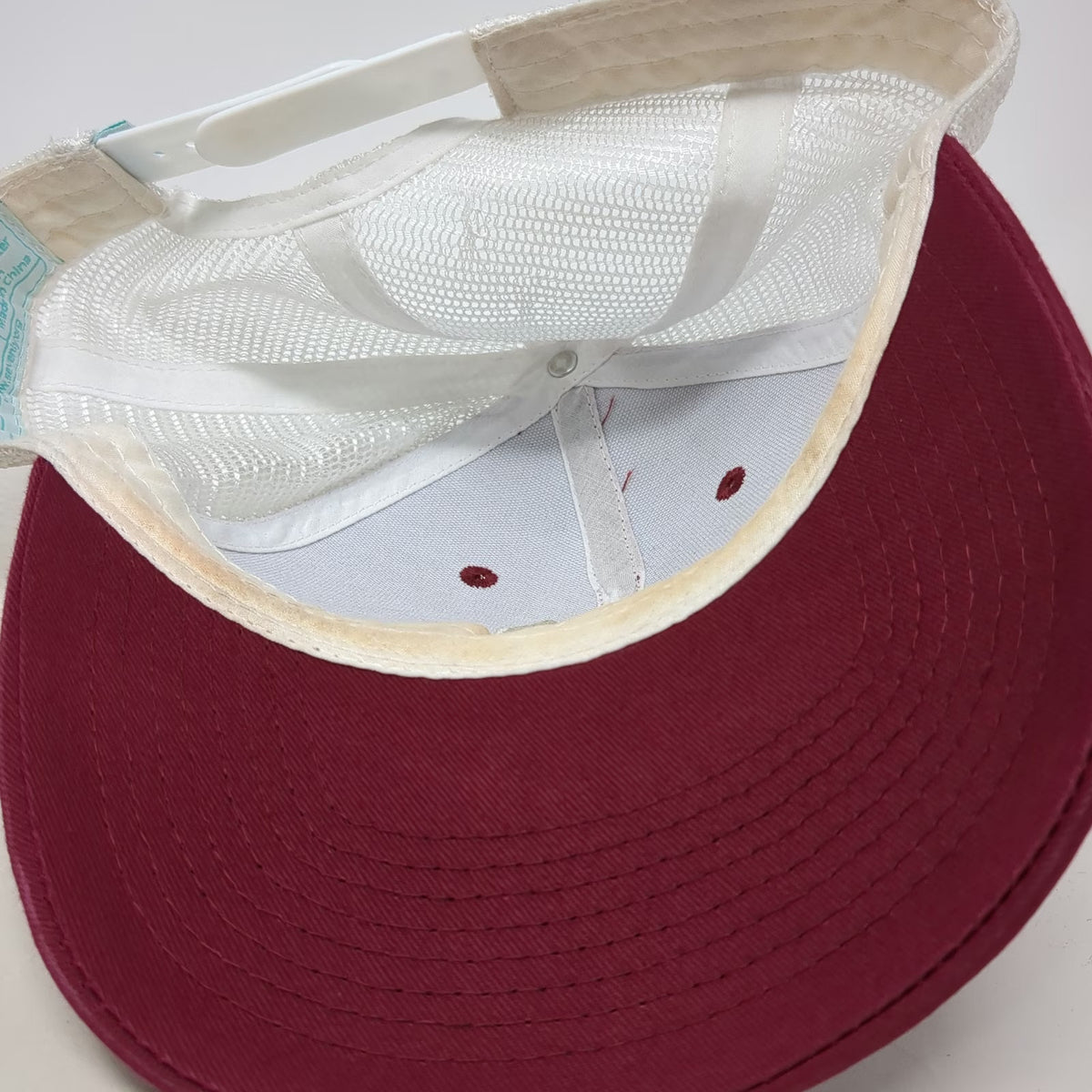 Sevenly Trucker Hat Red One Size People Matter Mesh Back Snapback Cotton Poly