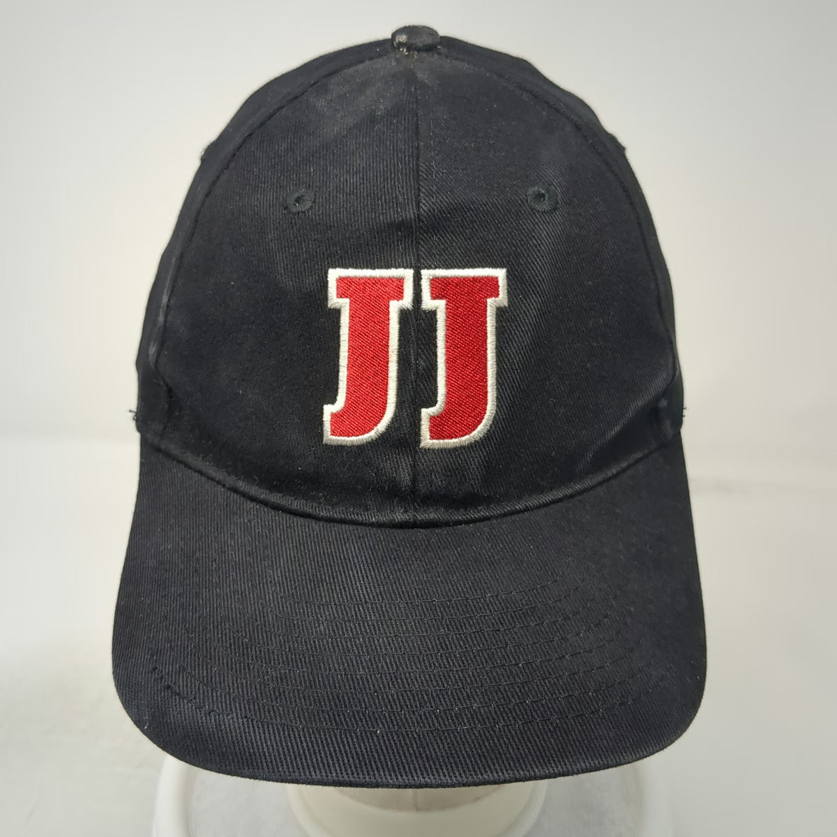 Jimmy John's Baseball Cap Black XL Red White Embroidered Fitted Cotton Hat