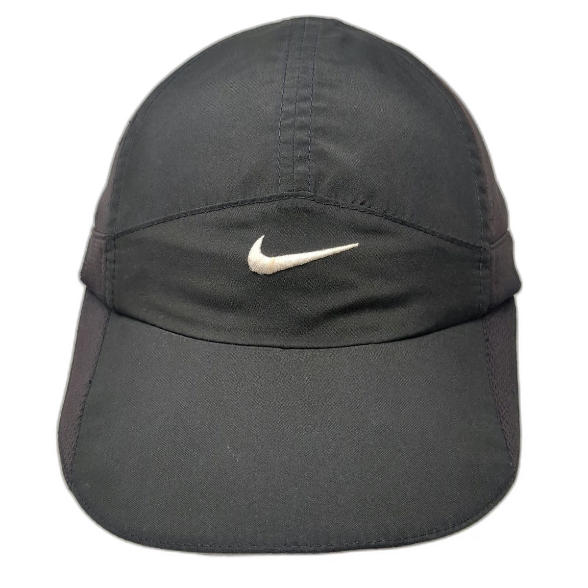 Nike Baseball Cap Black One Size Dri-Fit Mesh Strapback Hat Running Golf Sport
