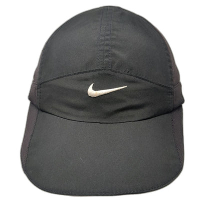 Nike Baseball Cap Black One Size Dri-Fit Mesh Strapback Hat Running Golf Sport