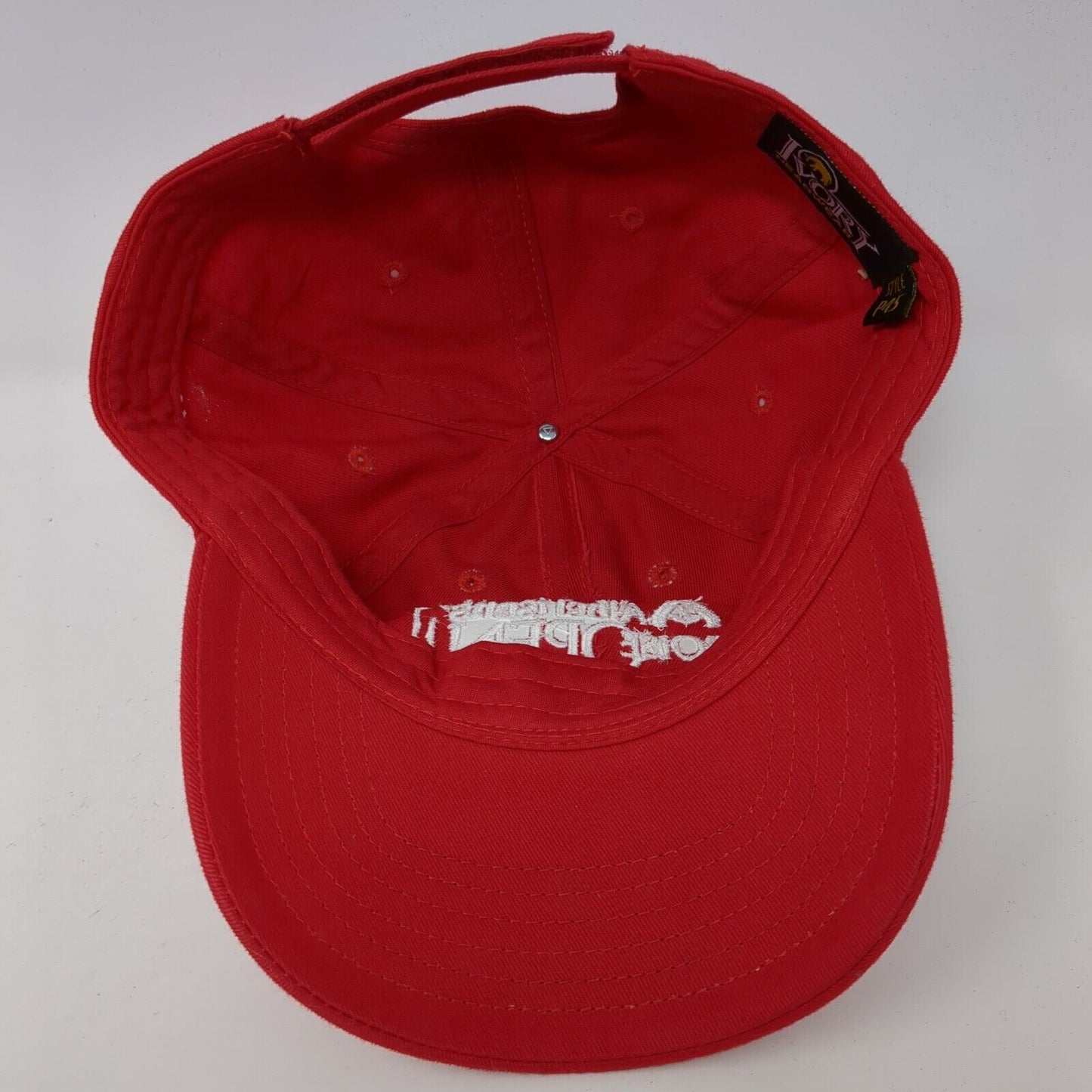 Albertsons Boise Open KRAFT Strapback Hat Red OS Adjustable Authographed Ivory