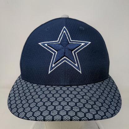 New Era Men's Fitted Hat Blue 7 Embroidered Dallas Cowboys Logo 59Fifty