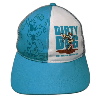BOCO Gear Trucker Hat Blue One Size Dirty Dog Trail Marathon Mesh Back Running