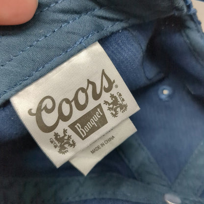 Mad Engine 5 Panel Blue One Size Coors Corduroy Logo Beer Brewery Snapback Hat