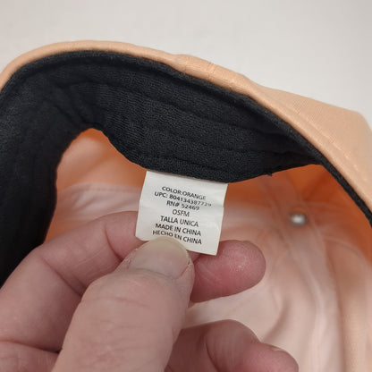 Unbranded Slideback Baseball Cap Orange One Size Adjustable Lightweight Blank