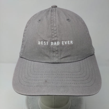 Best Dad Ever Slideback Hat Gray One Size Adjustable Embroidered Wembley Cotton