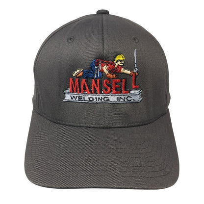Mansell Welding Inc. Fitted Hat Gray XL Embroidered Flexfit Yupoong