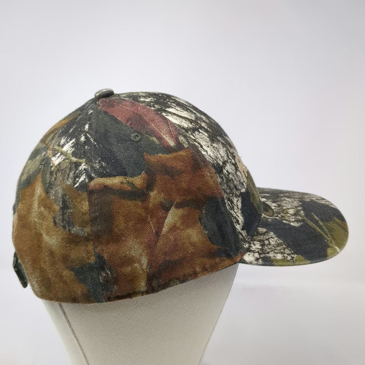 Fastenal Baseball Cap Green Camo One Size Embroidered Logo Strapback Hat