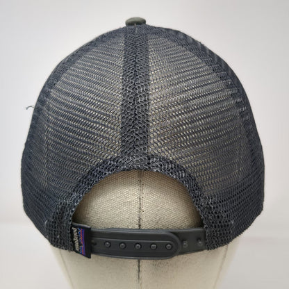 Patagonia Trucker Hat Gray One Size Mesh Back Snapback Fitz Roy Logo Patch