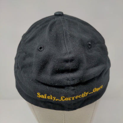 Denuke Fitted Hat Black M/L Embroidered 6 Panel Pro Flex Outdoor Cap