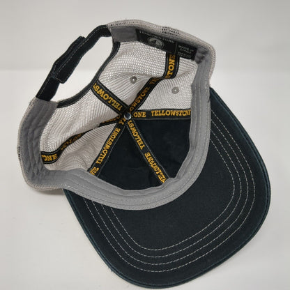 Yellowstone Dutton Ranch Strapback Trucker Hat Black One Size Mesh Back