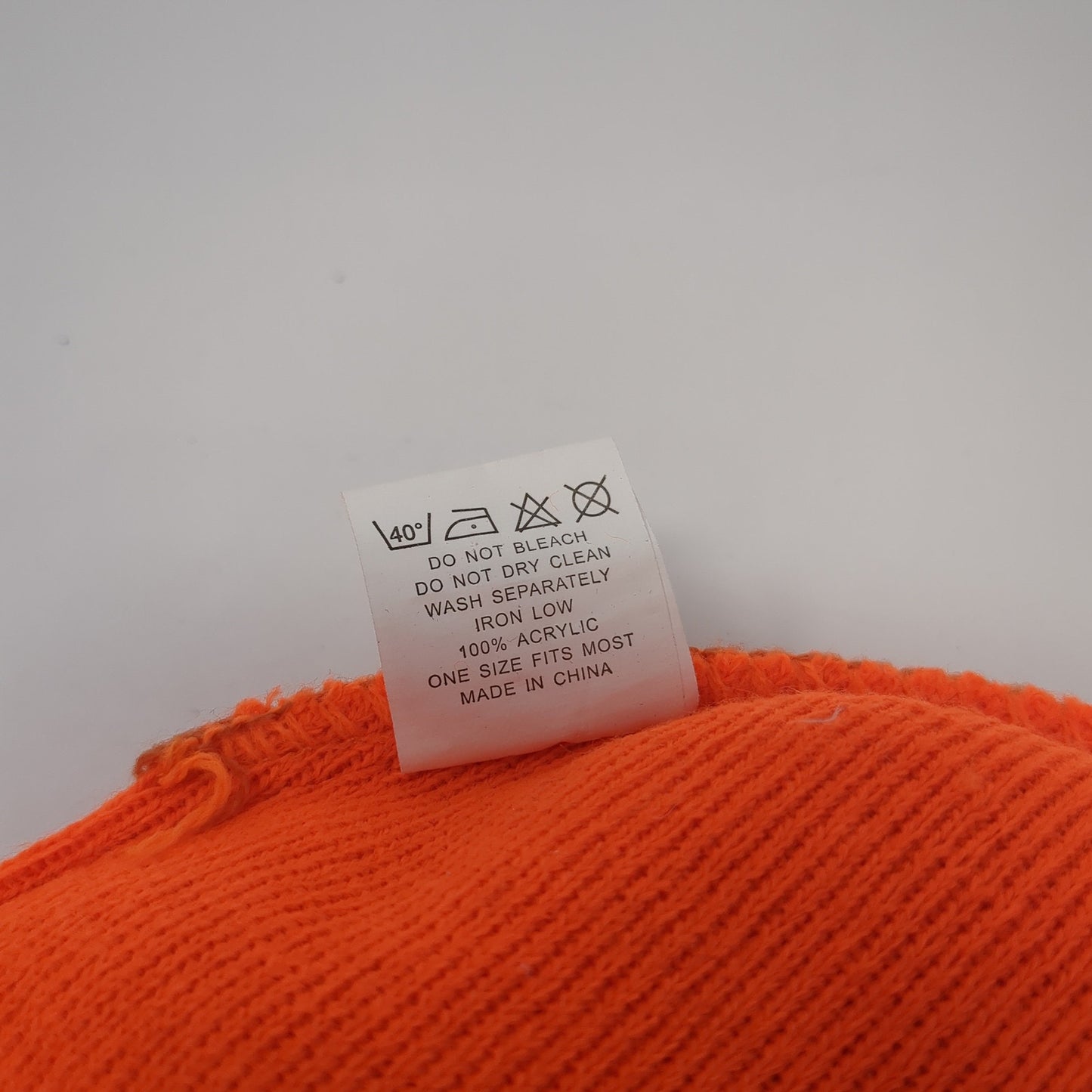 Meet Me In St. Louis Beanie Hat Orange One Size Stretch Knitted Embroidered AMC