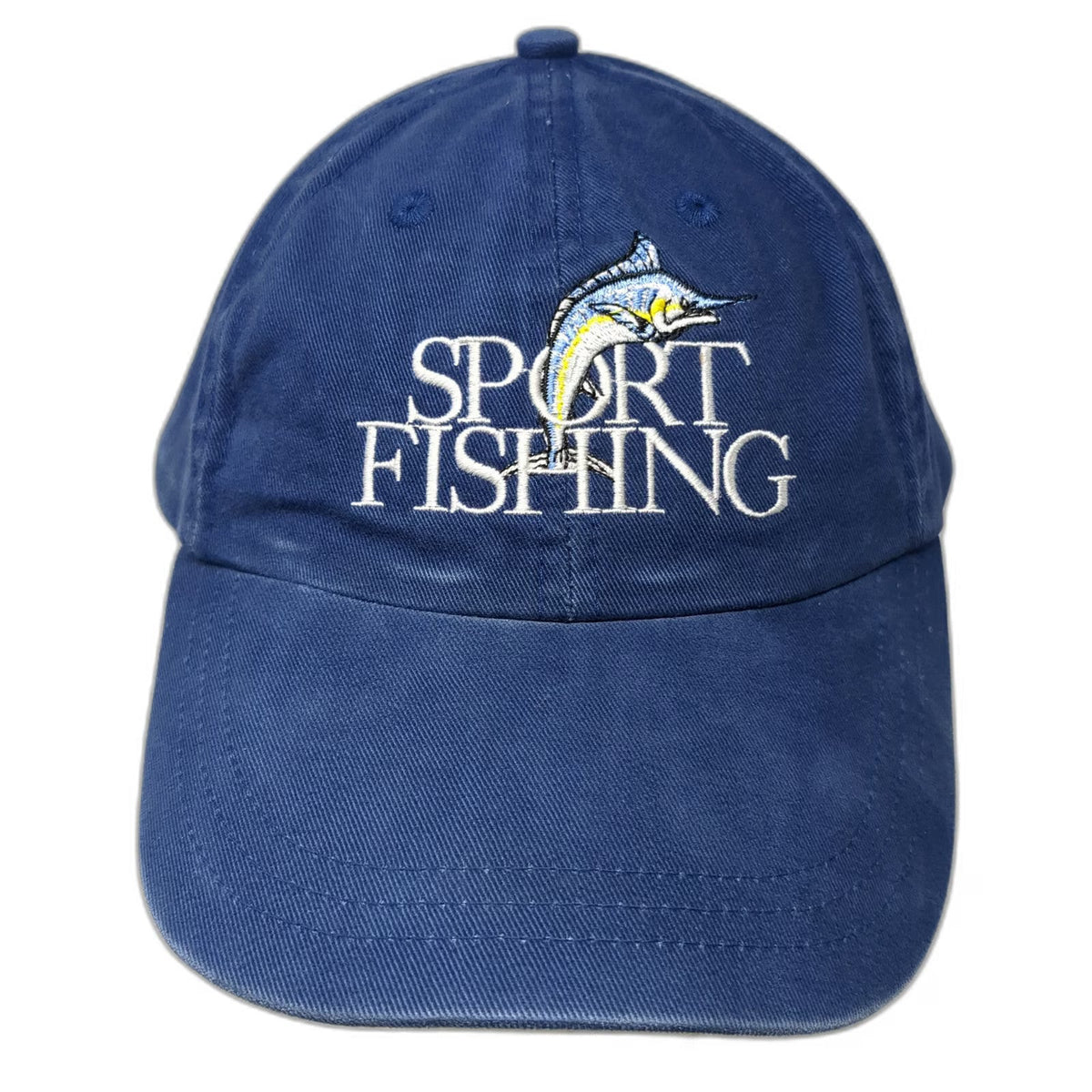Sport Fishing Marlin Blue Baseball Cap One Size Slideback Hat Cotton Curved Bill
