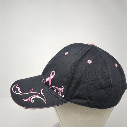 Pink Ribbon Slideback Hat Black One Size The Breast Cancer Site 6 Panel